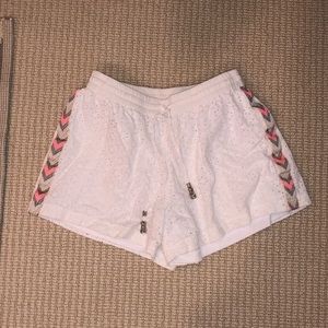 White Crochet Shorts
